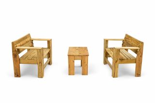 Sofas de palets con mesa