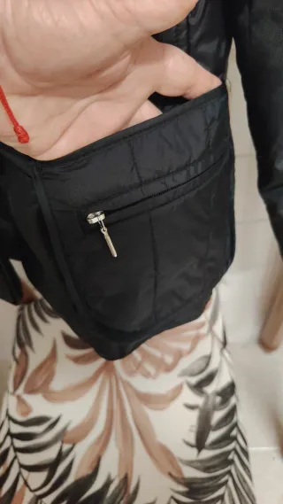 Chaqueta VALINCO mujer negra plumas