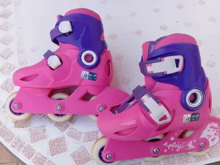 Patines ajustables niña Decathlon rosa/morado