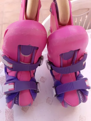 Patines ajustables niña Decathlon rosa/morado