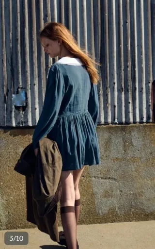 Vestido corto Zara cuello bobo