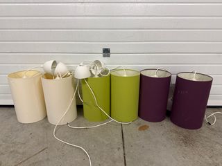 Lote 6 lámparas colgantes