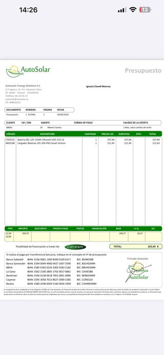 Bateria 100AH Ultracell y cargador Blue smart.