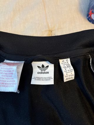Sudadera Adidas Negra con Rayas Blancas talla niño