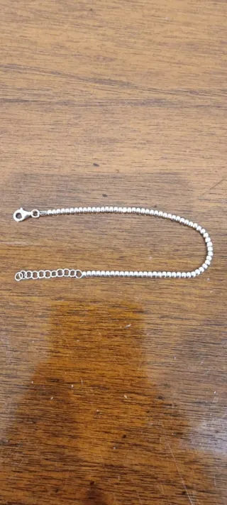 Bracciale in argento con chiusura a moschettone