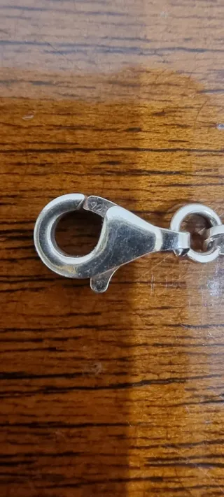 Bracciale in argento con chiusura a moschettone