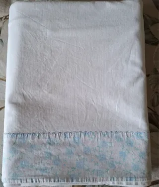 Lenzuolo matrimoniale vintage in cotone
