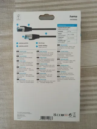 Cable de red Hama CAT 6a 1.5m S/FTP