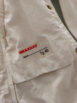 Americana Prada Línea Roja Beige