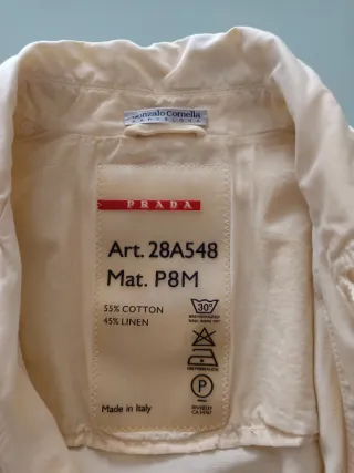 Americana Prada Línea Roja Beige