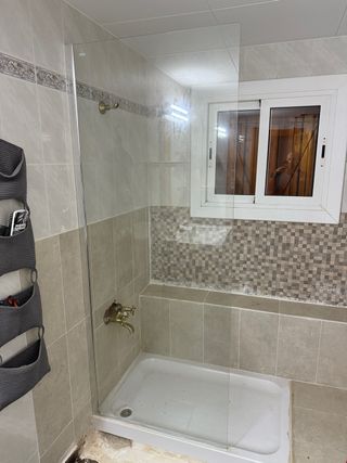 Mampara de ducha cristal y metal