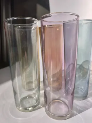 Vasos de cubata de cristal multicolor