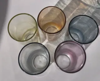 Vasos de cubata de cristal multicolor