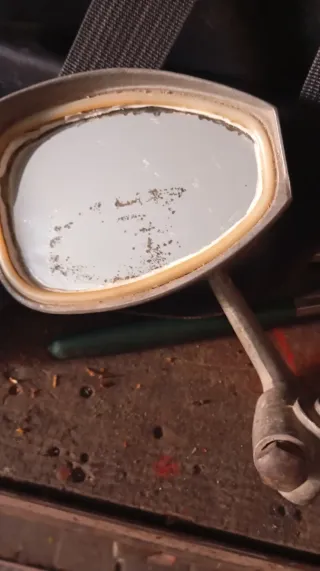 Espejo antiguo metal y cristal