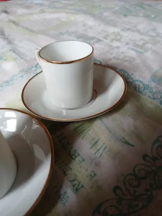 2 Tazzine Heinrich con piattino decoro in oro zecc
