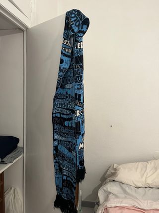 Bufanda Coco Chanel Azul y Negro