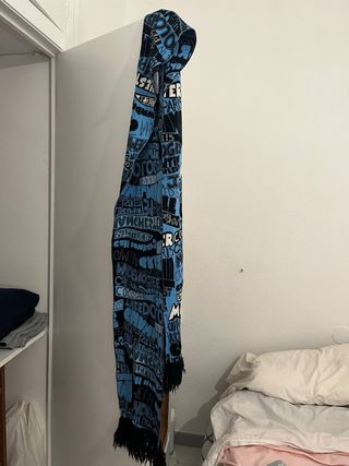 Bufanda Coco Chanel Azul y Negro