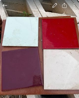 Azulejos 15x15 cm rojos 73 piezas