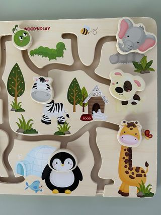 Gioco in legno labirinto animali