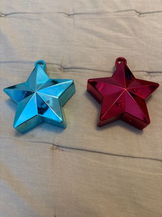 Estrellas Decorativas Azules y Rojas