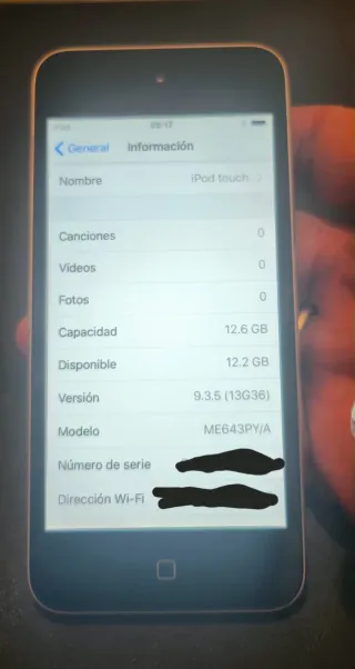 iPod Touch 5ª Gen. 16GB Plata