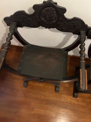 Pareja Sillas Madera Siglo XV