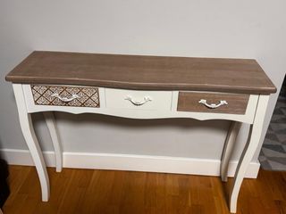 Mesa de entrada consola madera y metal