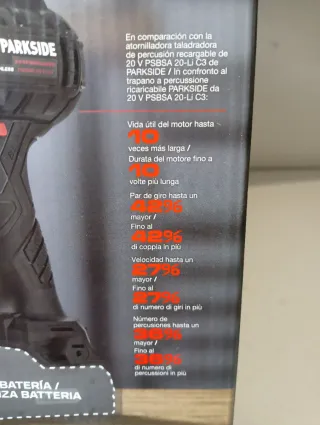 Taladro Percutor Parkside X20V Team