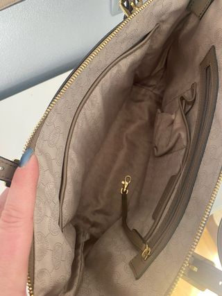 Bolso Tote Michael Kors Beige y Dorado