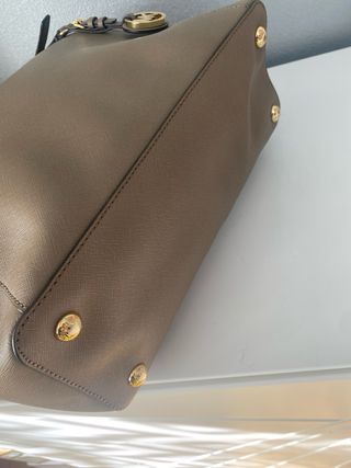 Bolso Tote Michael Kors Beige y Dorado