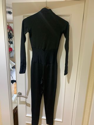 2 Monos negros cremallera cuello alto talla S