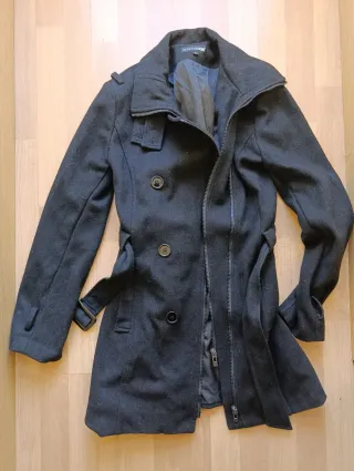 Abrigo Miss Passion Negro con Cinturón