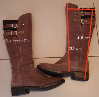 Botas altas serraje mujer