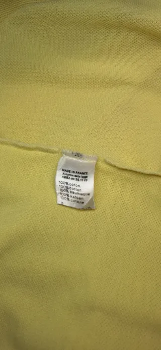 Polo Lacoste Amarillo Pastel T M vintage chemise
