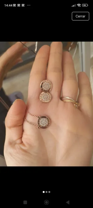 Conjunto Lotus Collar y Pendientes