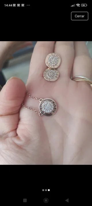 Conjunto Lotus Collar y Pendientes