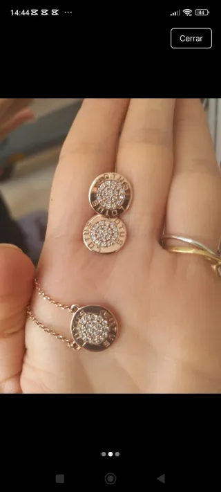 Conjunto Lotus Collar y Pendientes