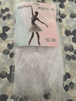 Falda Tutú Ballet Niña 45cm Blanca