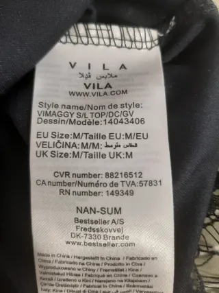 Blusa Vila Clothes sin mangas encaje