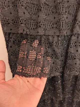 Vestido negro fiesta volantes