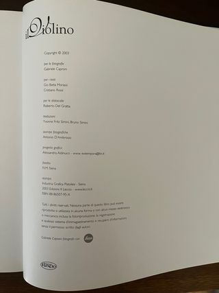Libro fotografico Il Violino