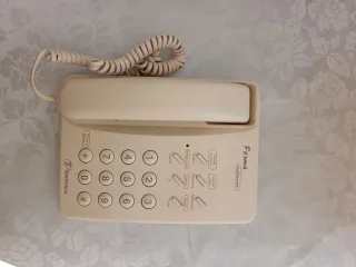 Teléfono fijo mesa beige Telefónica