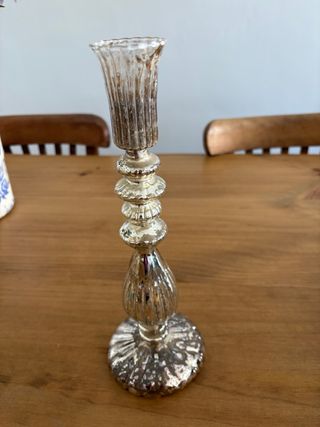 Candelabro de cristal efecto envejecido