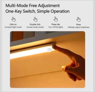 Luce LED notturna 20 CM 3 Modalità Armadio Sottope