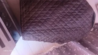 Chaqueta acolchada con cuello de pana