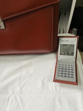 Valigetta in similpelle marrone