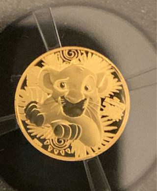 Moneda 5€ Rey León Simba 0,5g Oro 2024 Francia