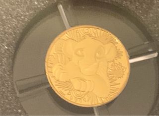 Moneda 5€ Rey León Simba 0,5g Oro 2024 Francia