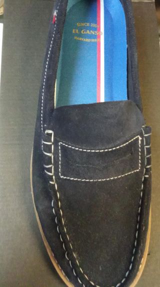 El Ganso Zapatillas Ante Azul Hombre