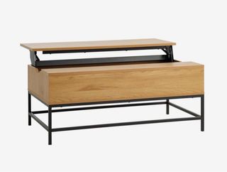 Mesa centro elevable madera y metal